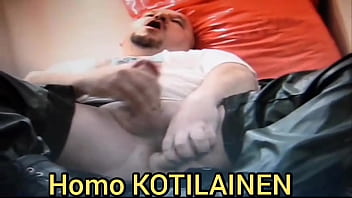 Finnish Homo Kotilainen Pissing On His Face Mouth And Bed thumbnail