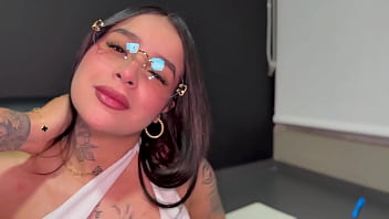 My roommie relieves my stress with a great fuck