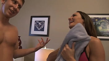 Brunette milf in lingerie michelle le sucks and fucks