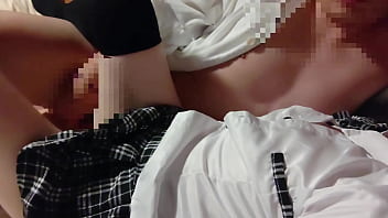 制服コスプレ 女子高生に2連続中出し クンニと手マンでイカせる 素人撮影 ハメ撮り フェラ