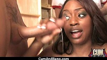 Big booty ebony gangbanged by white dudes 26