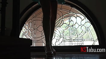 Busty blonde milf fancies the new neighbor's big cock for creampie