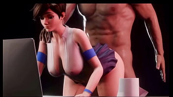 Huge boobs riding 3d