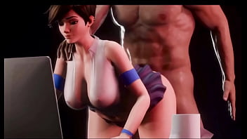 Huge boobs riding 3d