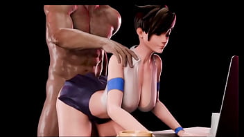 Huge boobs riding 3d