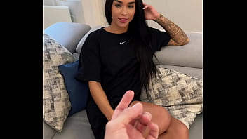 Horny latina can't wait to take my cock totally bare