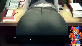 This office worker keeps turning her ass towards me
