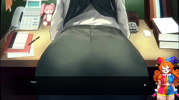 This office worker keeps turning her ass towards me