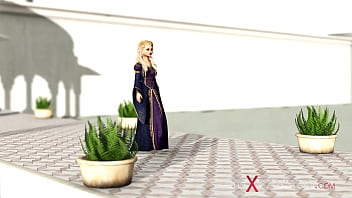 Super Hot Dickgirl Plays With A Sexy Princess In The Medieval Castle thumbnail