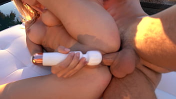 Hot poolside sex with emma hix ends in a messy facial