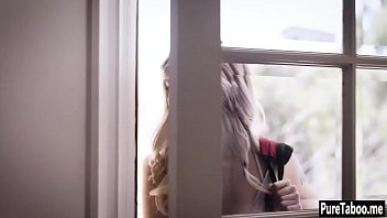 Naughty babe banged by a guy