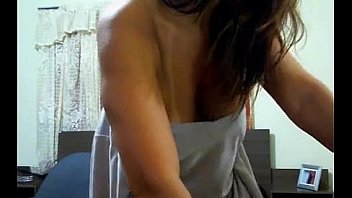 This girl shows her tits front the webcam