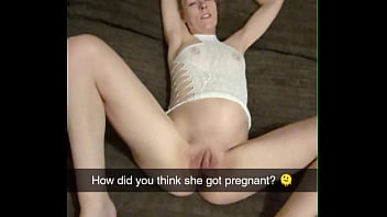 Neglected pregnant cumslut cheats & gets creampied on snapchat