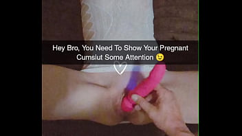 Neglected pregnant cumslut cheats & gets creampied on snapchat