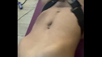 Strap on wearing ebony