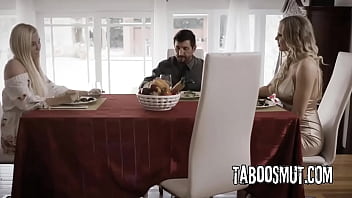 Guy has threesome with his blonde wife and stepdaughter