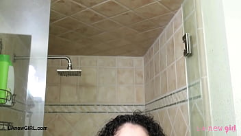 Mesmerizing brunette goddess enjoyed a sensual bath