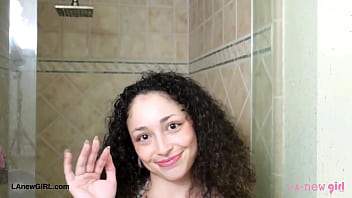 Mesmerizing brunette goddess enjoyed a sensual bath