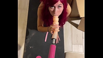 Sex Machine Fucks Deep Throat With Huge Dildo Teen Cat Girl Sucking Sex Toy Hardcore Fetish Blowjob thumbnail
