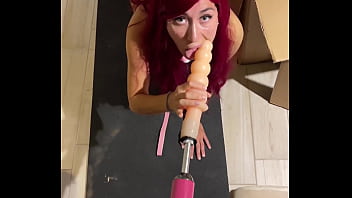 Sex Machine Fucks Deep Throat With Huge Dildo Teen Cat Girl Sucking Sex Toy Hardcore Fetish Blowjob thumbnail