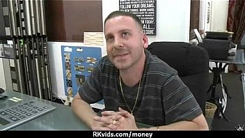 Tight teen fucks a man in front of the camera for cash 12