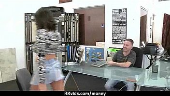 Tight teen fucks a man in front of the camera for cash 12