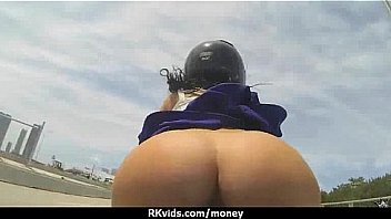 Tight teen fucks a man in front of the camera for cash 12