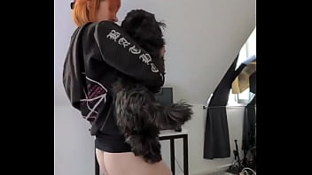 My dog loves to dance with me