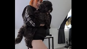 My dog loves to dance with me