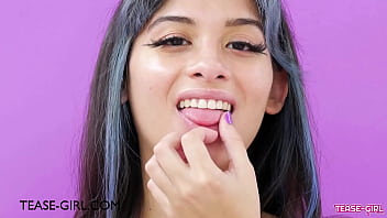 Cute brunette girl teased the producer