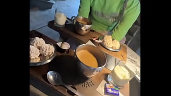 Sipping on some alien coffee at the giga bar ️what’s the wildest drink you’ve ever had #alien #coffee #outo