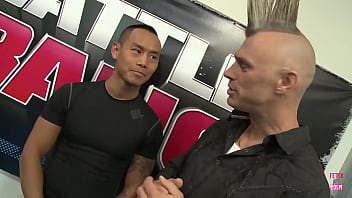 Lexi belle a blonde individual of asian descent was victorious in the cage match