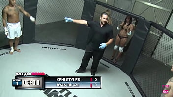 Lexi belle a blonde individual of asian descent was victorious in the cage match Lexi belle a blonde individual of asian descent was victorious in the cage match