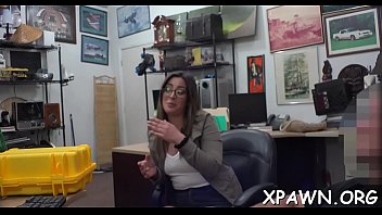 Hot doxy has sex in shop