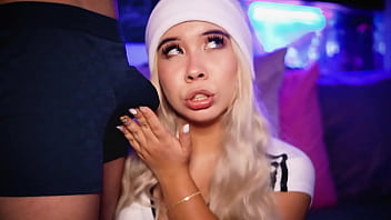 Blonde with an angelic face knows how to tempt her boyfriend in front of the cam