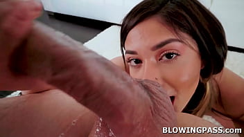 Petite Latina Xxlayna Marie Is Gonna Get Her Face Messy She Is Doing A Blowjob Scene She Gets On Top Of The Guy Sucking And Deepthroating His Cock thumbnail