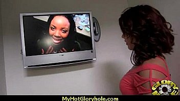 Ebony teen shows off her blowjob skills at gloryhole 4 Ebony teen shows off her blowjob skills at gloryhole 4