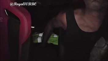 Talking to her boyfriend while she's climbing in my backseat