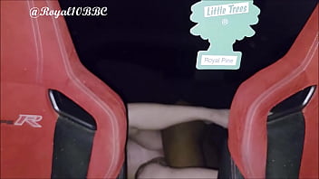 Talking to her boyfriend while she's climbing in my backseat