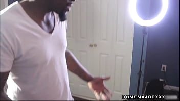 Beautiful sienna dream stuffs her face with rome major's thick cock