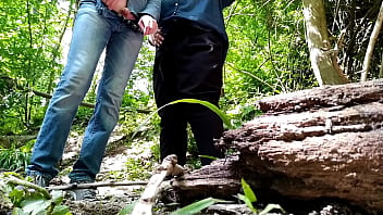 Flashing mother in law's ass on outdoor