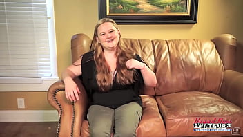 Curvy redhead coed rose masturbates and gives a bj to get her pussy fucked