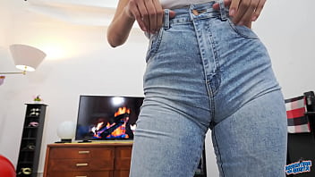Incredible butt on this young babe super tight jeans perky puffy tits youth perfection