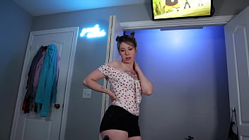 Caught my stepbro in my bed and make him cum