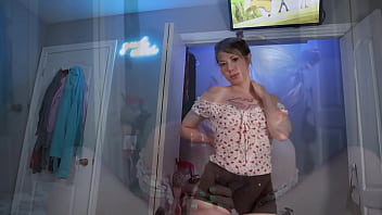 Caught my stepbro in my bed and make him cum