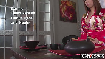 Tea for three mugur plays with 2 gorgeous asians at distorded