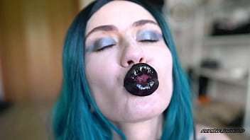 Goth girl lip pouting job custom