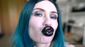 Goth girl lip pouting job custom
