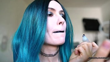 Goth girl lip pouting job custom