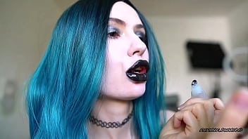 Goth girl lip pouting job custom